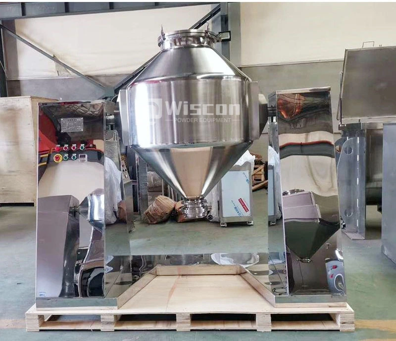 Powdered or Granulated Plastic Double Cone Drum Mixer Blender Mixture Machine