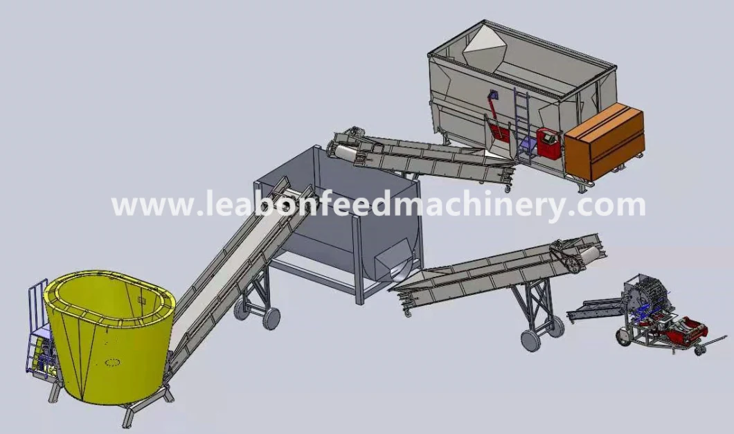 Dairy Farm Feed Processing Machines Vertical Horizontal Type Tmr Fodder Mixing Machine Tmr Mixer