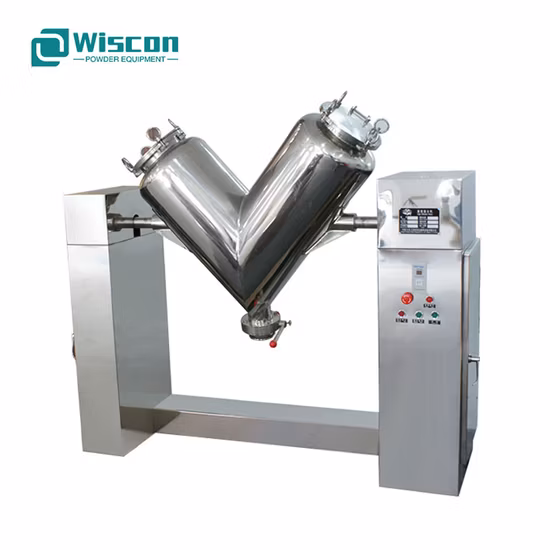 Powdered or Granulated Plastic V Type Rotary Drum Mixer Blender Mixture Machine