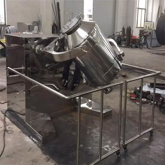 Stainless Steel Exproof 3D Rotating Powder Drum Mixer in Food Industry