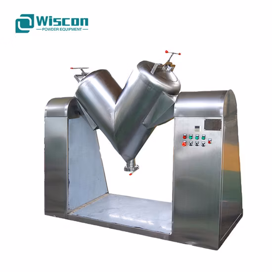 Minerals Metallic Powders V Type Rotary Drum Mixer Blender Mixture Machine